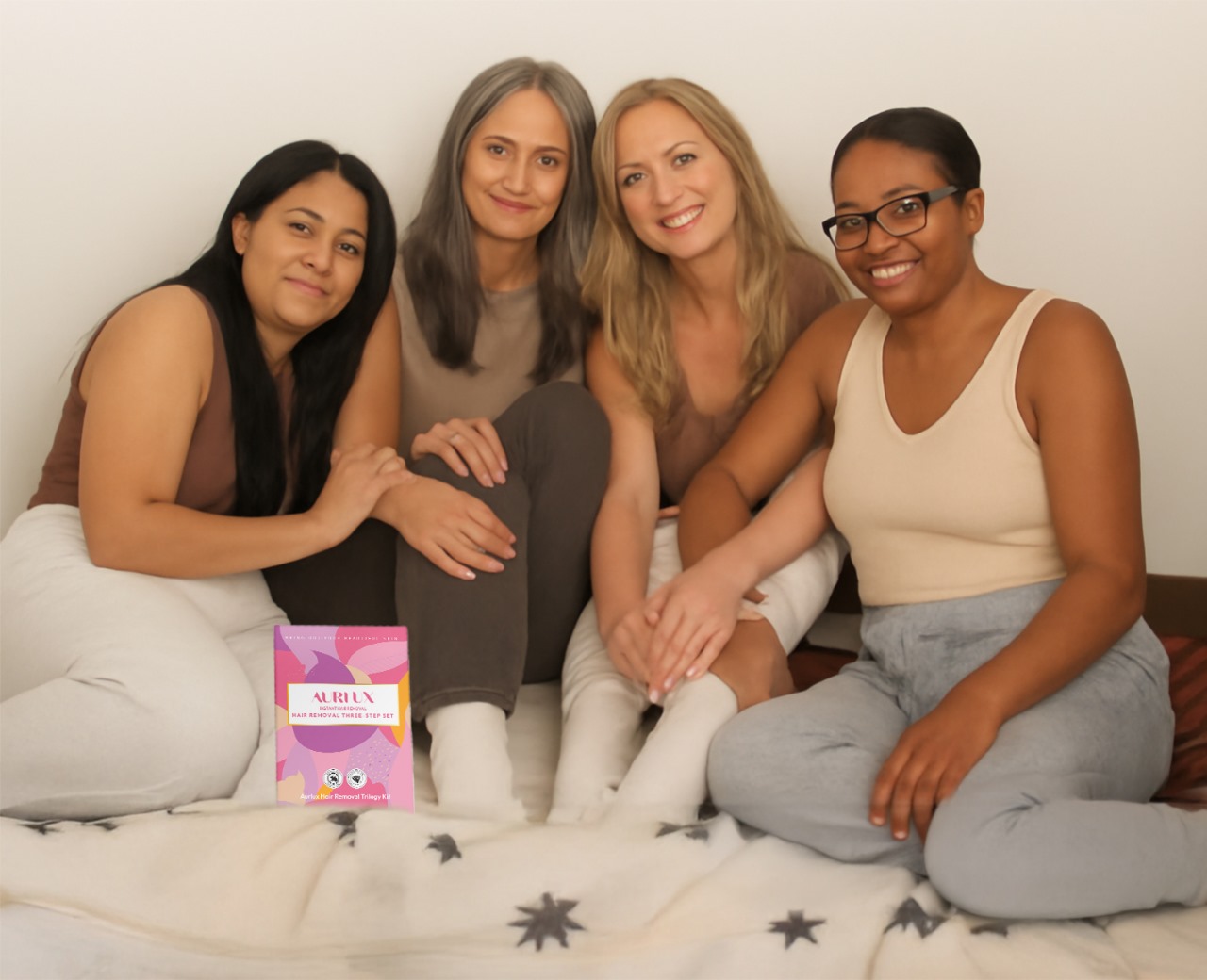 Women using the Aurlux Hair Removal Trilogy Kit